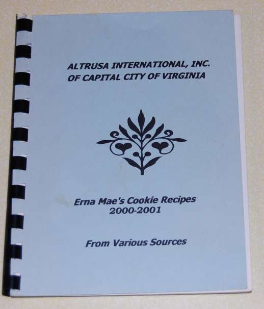 Image for Erna Mae's Cookie Recipes 2000-2001 From Various Sources Altrusa International, Inc. Of Capital City of Virginia