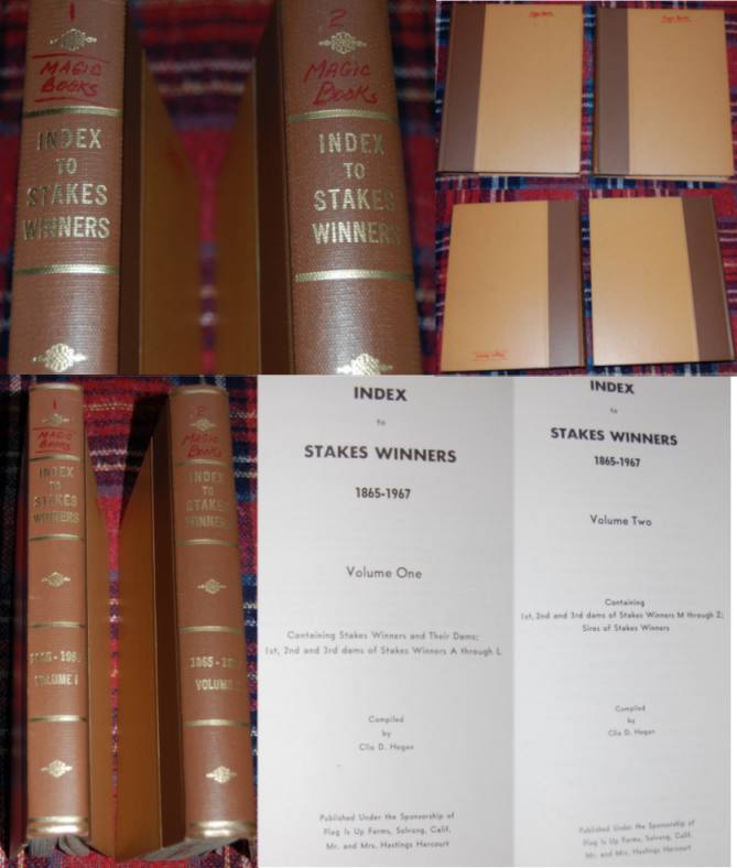 Image for Index To Stakes Winners 1865-1967 2 Volume Set owned By Margaret C. Woolums, Jockey Club President