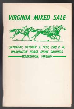 Image for Virginia Mixed Sale Warrenton, VA Sat. Oct 7, 1972