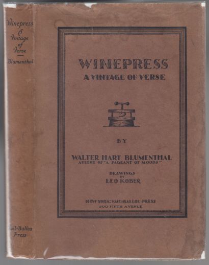 Image for Winepress  A Vintage of Verse  SIGNED
