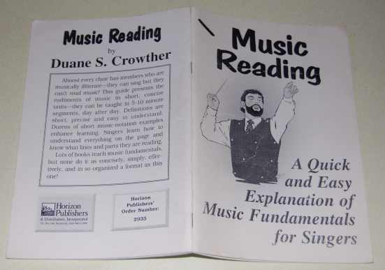 Image for Music Reading  A Quick and Easy Explanation of Music Fundamentals for Singers