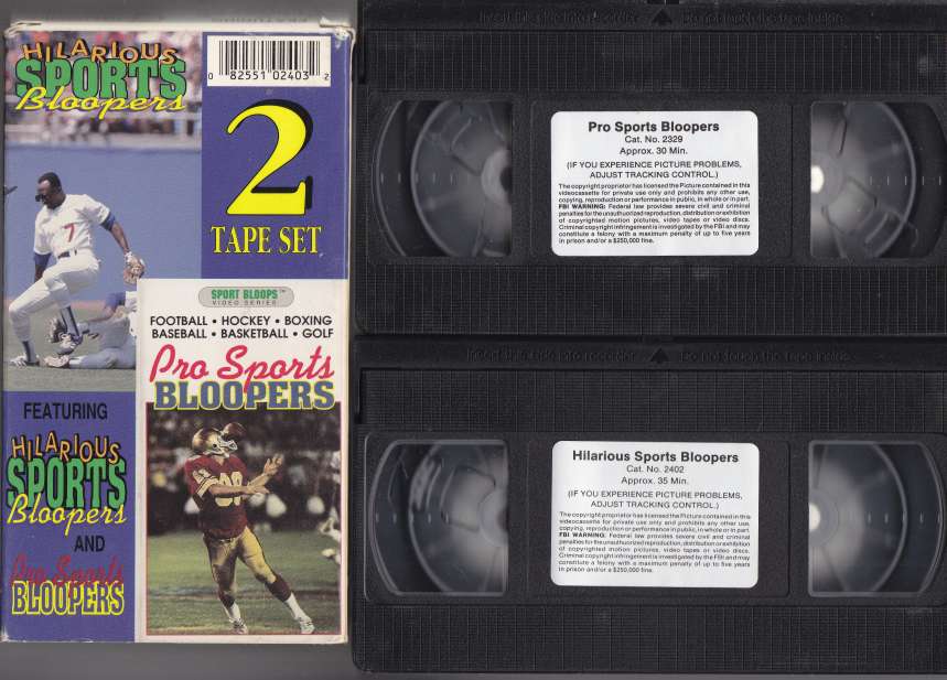 Image for Pro Sports Bloopers 2 VHS Tape Set Includes Pro Sports Bloopers and Hilarious Sports Bloopers