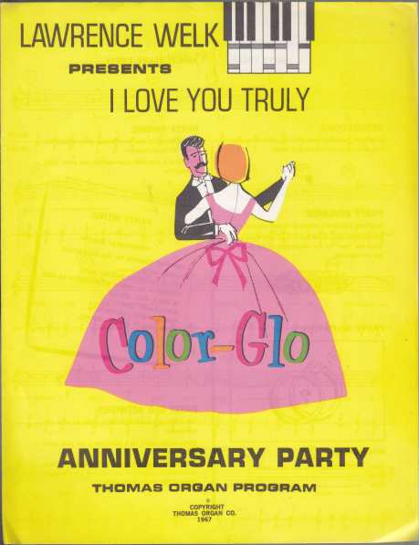 Image for Lawrence Welk Presents Color-Glo 10 Different Holiday & Occasional Party Sheet Music for the Thomas Organ Program