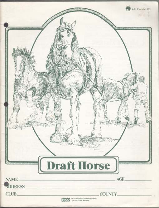 Image for Draft Horse. 4-H Project Record Book #181 w/Add'l Material