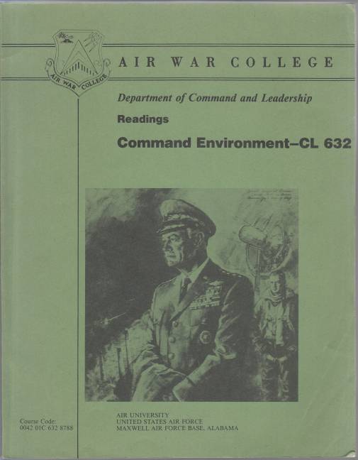Image for Department of Command and Leadership Command Environment - CL 632 AY 1988-89