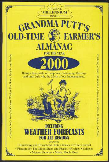 Image for Grandma Putt's Old-Time Farmer's Almanac for the Year 2000. Special Millennium Issue