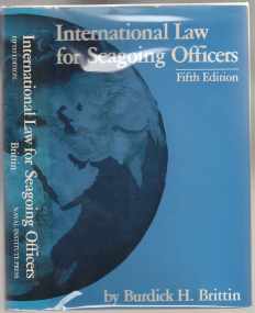 Image for International Law For Seagoing Officers Fifth Edition  SIGNED