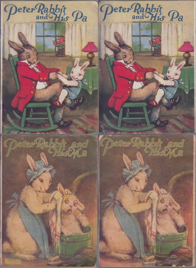 Image for Peter Rabbit And His Ma (#115),  Peter Rabbit And His Pa  (#1121)  Two 1928 Paper Books