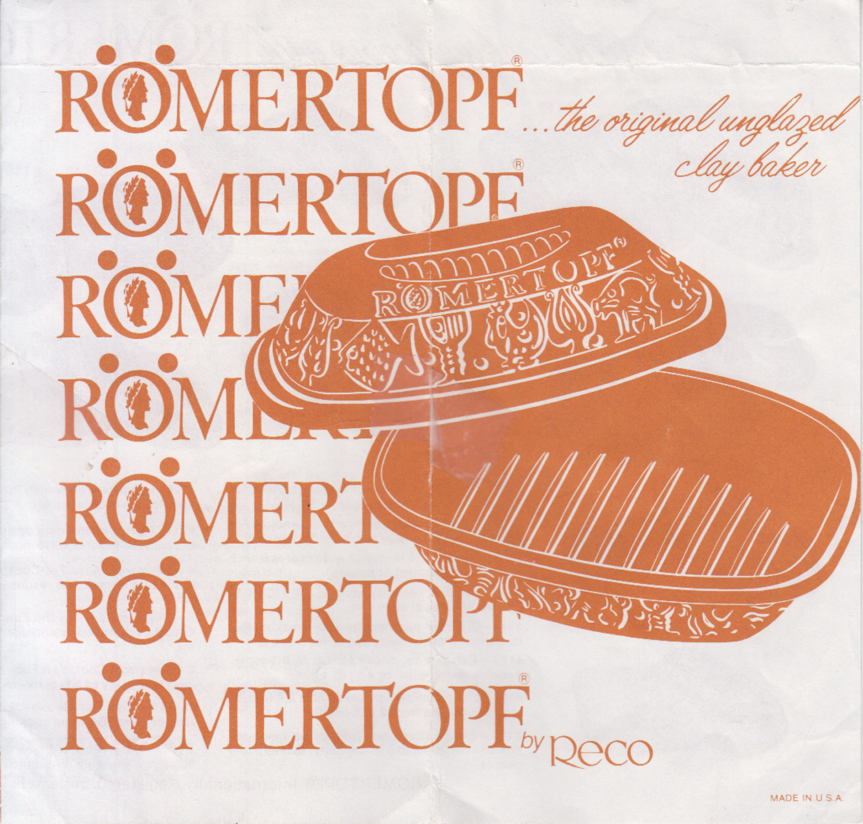 Romertopf The Original Unglazed Clay Baker by Reco