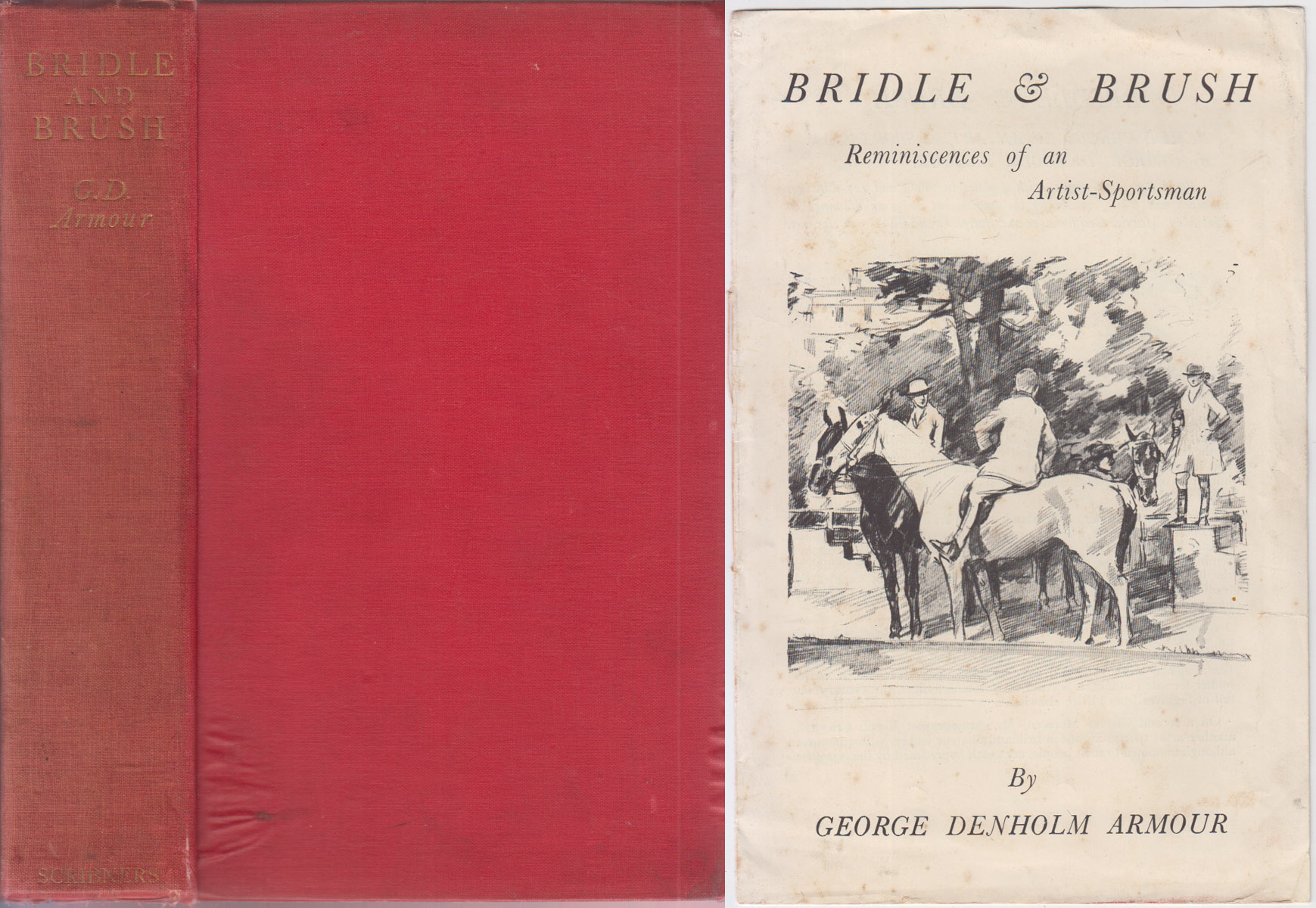 Bridle and Brush Reminiscences of an Artist Sportsman with Publisher's Promotional Booklet Included