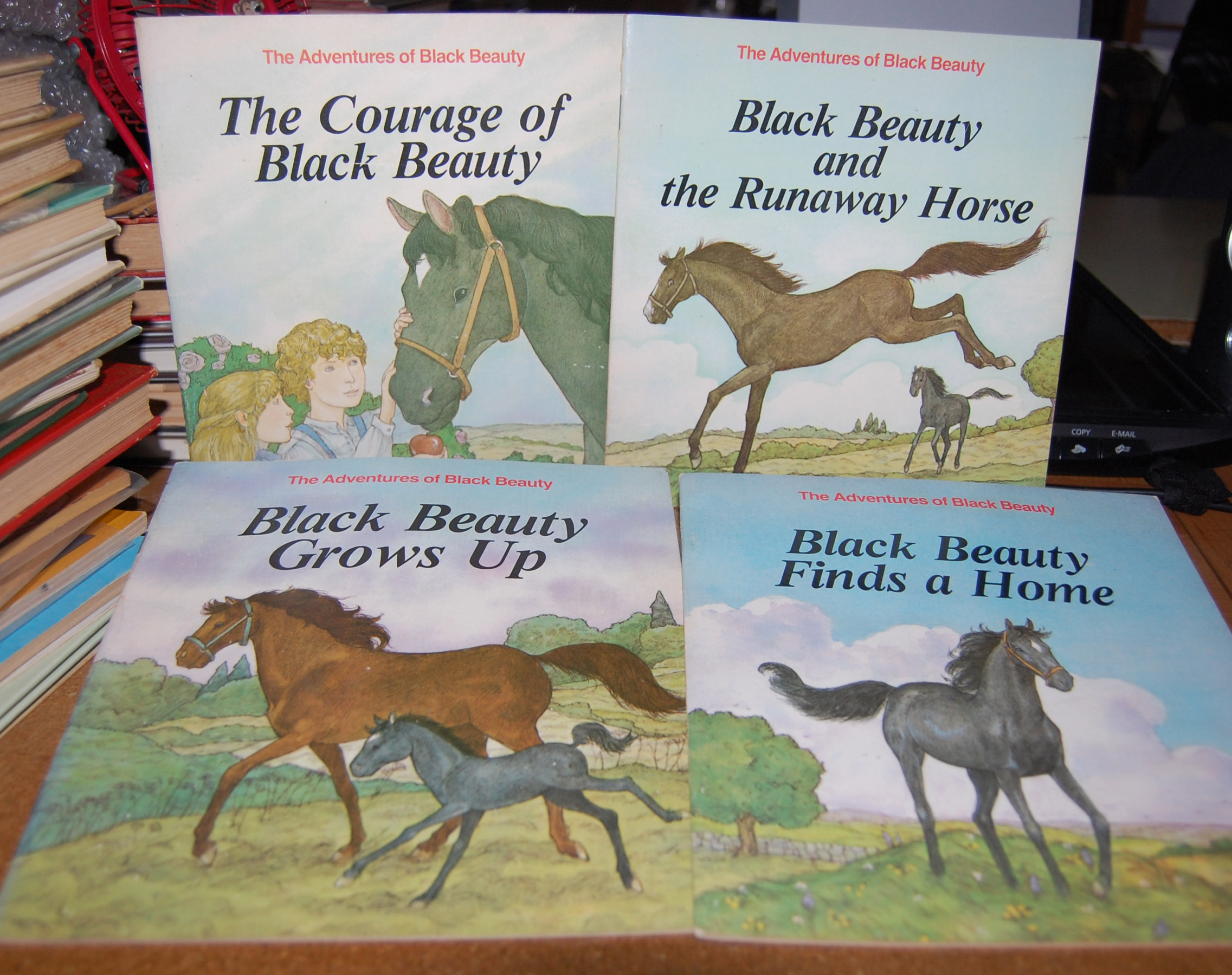 Complete set of four: The Adventures of Black Beauty - B.B. Grows Up; B.B. and the Runaway Horse; The Courage of B.B.; B.B. Finds a Home