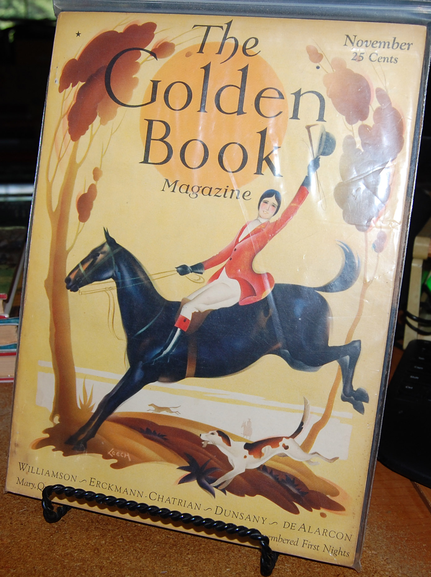 The Golden Book Magazine November 1930 Volume XII No.71 Terrific Lady Jumping Foxhunter Cover