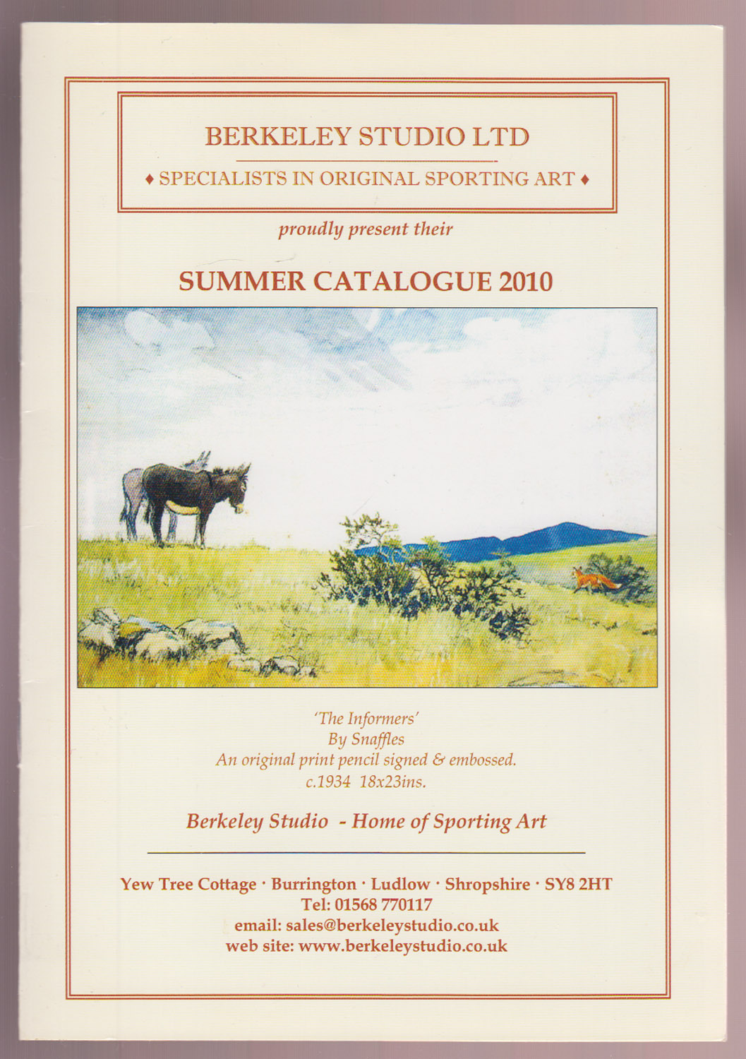 Berkeley Studio Ltd. Sporting Art Summer Catalogue 2010