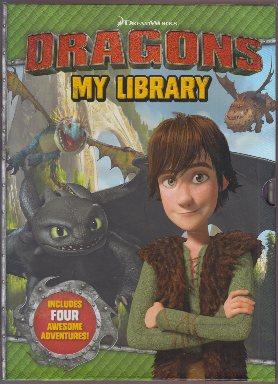 Dragons My Library 4 Hardcover Books in Slipcase - Dreamworks