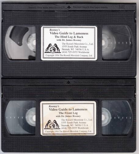 Image for Rooney's Video Guide to Lameness: The Front Leg VHS TAPE & BONUS